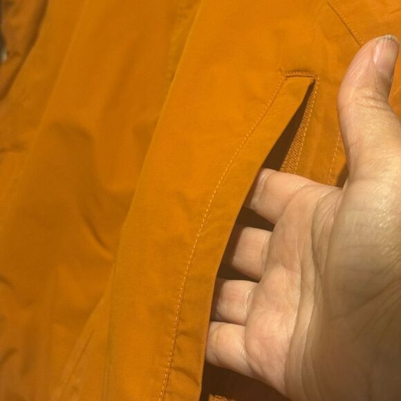 THE NORTH FACE Men Large Orange Hyvent rain windbreaker Jacket - Picture 4 of 14